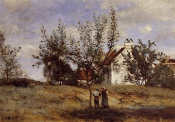  orchard - Un verger au temps de la moisson plein air romantisme Jean Baptiste Camille Corot